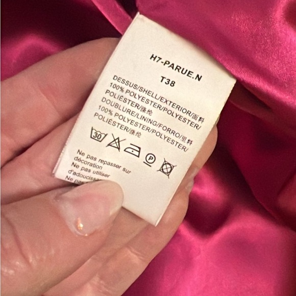 Morgan de Toi Black Trench Coat with Pink Lining - Picture 8 of 9